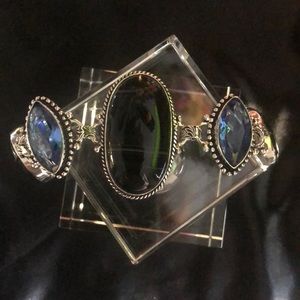 Black Agate & Iolite Bracelet.